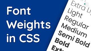 If You're a Web Dev, You Should Know This... Font Weights Explained in CSS