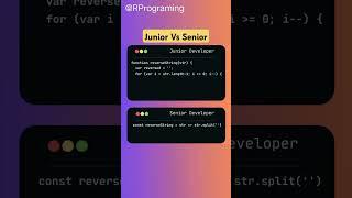 Junior javascript developer vs senior javascript developer #javascript #developer #programming