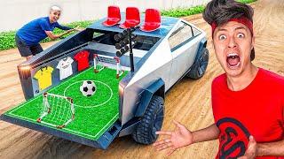 FIZ UM CAMPO SECRETO NO CYBERTRUCK DO ENALDINHO!