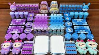 Mixing Purple vs Blue LABUBU Slime with Charms & Glitter #1028