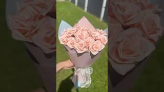 Нежные розы из фоамирана #творчество #florist #мастеркласс #bouquet #магияфлористики