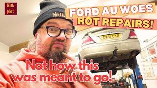 Fitting new tyres, finding rust holes... Project Ford AU goes a bit wrong!
