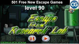 [Walkthrough] 501 Free New Escape Games level 90 - Escape from research lab - Complete Game