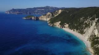 Aerial Video of the Shoreline between Palaiokastritsa - Liapathes.