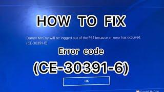 How to fix error code (CE-30391-6) user will be logged out #ps4 #ps5 #song #ps #game #viral #trend