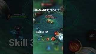 Hanabi skill combo tutorial  #mobilelegends #mlbb #hanabi