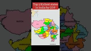 Top 5 Richest states in India by GDP. #shorts #viral #shorts .