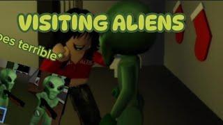 WE ESCAPE SCHOOL TO VISIT ALIENS Sasha games roblox