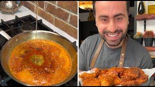 [Crispy Chicken with Honey Sauce]دجاج طري بس مقرمش وغرقان بصوص الثوم والعسل