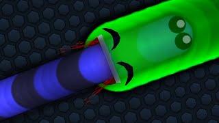 Slither.io | HACKER SNAKE EATS PRO SNAKE | Epic Slitherio Gameplay