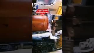 T-80BVM tank shell loading and firing.