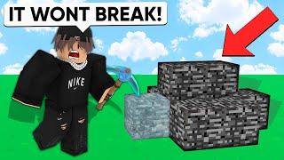 I Secretly CHEATED Using UNBREAKABLE BLOCKS.. (Roblox Bedwars)