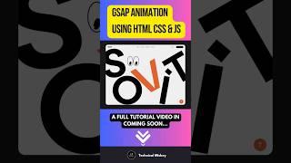 GSAP ANIMATION USING HTML CSS & JAVASCRIPT | GSAP | GSAP Animation