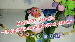 Мастер класс по плетению кругляша Попугайчика из бисера. Подробный разбор схемы.