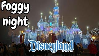 Foggy Night at Disneyland Resort during Peak Season