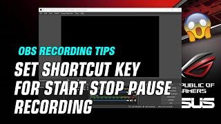 How To Set Shortcut Key For Start Stop Pause Recording in OBS Software