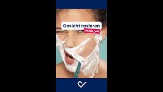 Gesicht rasieren - ist das gut? l DERMAFY #shorts