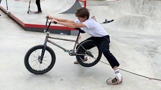 ЧУТЬ НЕ СЛОМАЛ НОГУ ВО ВРЕМЯ ЛЮТОЙ ГАСКИ НА BMX!!!