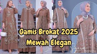 MODEL GAMIS BROKAT 2025 TERBARU MEWAH, SIMPLE, DAN ELEGAN