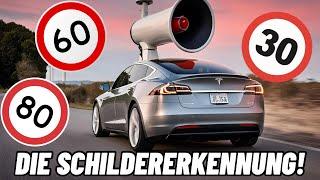 Tesla Model Y: Verkehrsschilder Erkennung in Perfektion! Mit Tempo 100 durch die Siedlung!