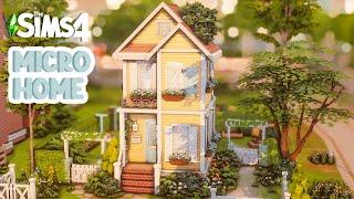 Building A Cute Yellow Micro Home in the sims 