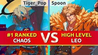 GGST ▰ Tiger_Pop (#1 Ranked Happy Chaos) vs Spoon (Leo). High Level Gameplay