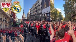 15.000 Stuttgart Fans Take Over Madrid Ahead of First Champions League Game Since 2009