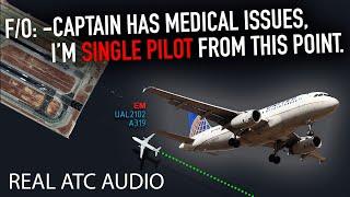 Captain became INCAPACITATED on Landing at San Francisco. United Airlines A319. REAL ATC