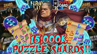 CHEAT SHEET!! TUTORIAL! TO GET ALL 15,000K PUZZLE SHARDS! WWE SuperCard