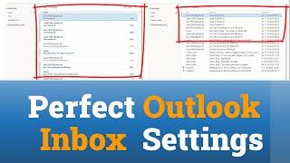 Perfect Outlook inbox settings - for a better overview, and less scrolling  | Tutorial