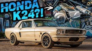 Turbo Honda Powered '66 Mustang! (CRAZIEST K-Series Swap We've Seen)