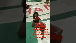 MULHER É INCORPORADA PELO DEMÔNIO DA POMBA GIRA DENTRO DA ESCOLA DA GRANDE RIO ESTÃO BRINCANDO MUITO