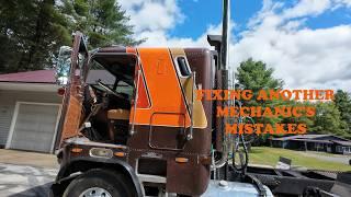 1973 White Freightliner Cabover WFT 8664T Major Oil Leak Diagnosis and Tear Down