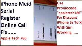 iPhone Meid Serial Register Online Meid Call Fix Apple Tech 786