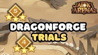 AFK ARENA - DRAGONFORGE TRIALS - 3 STARS ON STAGES 4 & 5 - F2P TEAMS