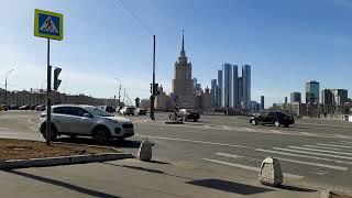 Walk in the center of Moscow. Novinskiy Boulevard. (ENG SUB)