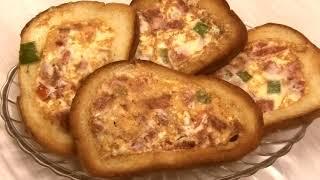 Гренки с начинкой, или Яичница в батоне