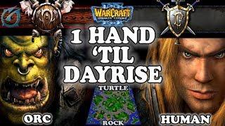 Grubby | Warcraft 3 TFT | 1.29 | ORC v HU on Turtle Rock - 1 Hand 'til Dayrise