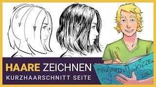 Haare zeichnen lernen: Manga & Anime Mädchen mit Kurzhaarschnitt - Grundlagen für Anfänger