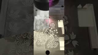The sandblasting process of the smart mirror sandblasting machine (without acceleration)