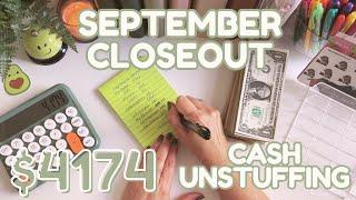  Monthly Cash Unstuffing $4174 | September 2024 Closeout | Single Income