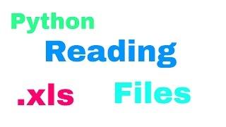 How to read .xls (Excel) files with Python - Tutorial