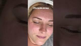 Microblading results using Faux Brow from Girlzink and a drop of blonde. 