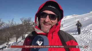 Dopo otto anni si torna a sciare sul Monte Prata