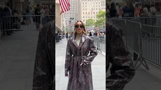 Lala Anthony turns heads in snakeskin leather coat! #lalaanthony #fashion #style #today