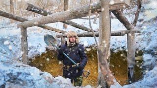 МИКРО-ЗЕМЛЯНКА В ЗИМНЕМ ЛЕСУ СВОИМИ РУКАМИ! Часть 1