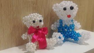 DIY Figurine "Bear" from beads  . Part #1.  DIY Фигурка "Мишка" из бусин . Часть #1.