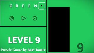 Green LEVEL 9 - Puzzle Game by Bart Bonte
