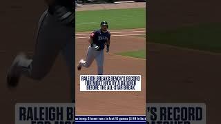 Cal Raleigh is up to 29 HRs before the break 