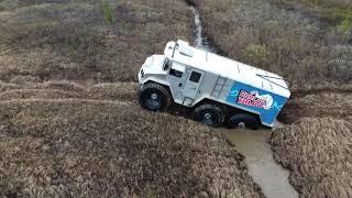 Вездеход Бурлак по воде и по болотам